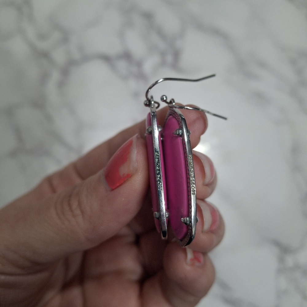 Kendra Scott Pink Stone Earrings - Picture 3 of 5
